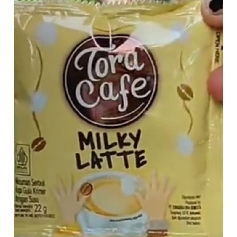 

tora cafe milky latte 22 gr per renceng | isi 10 sachet