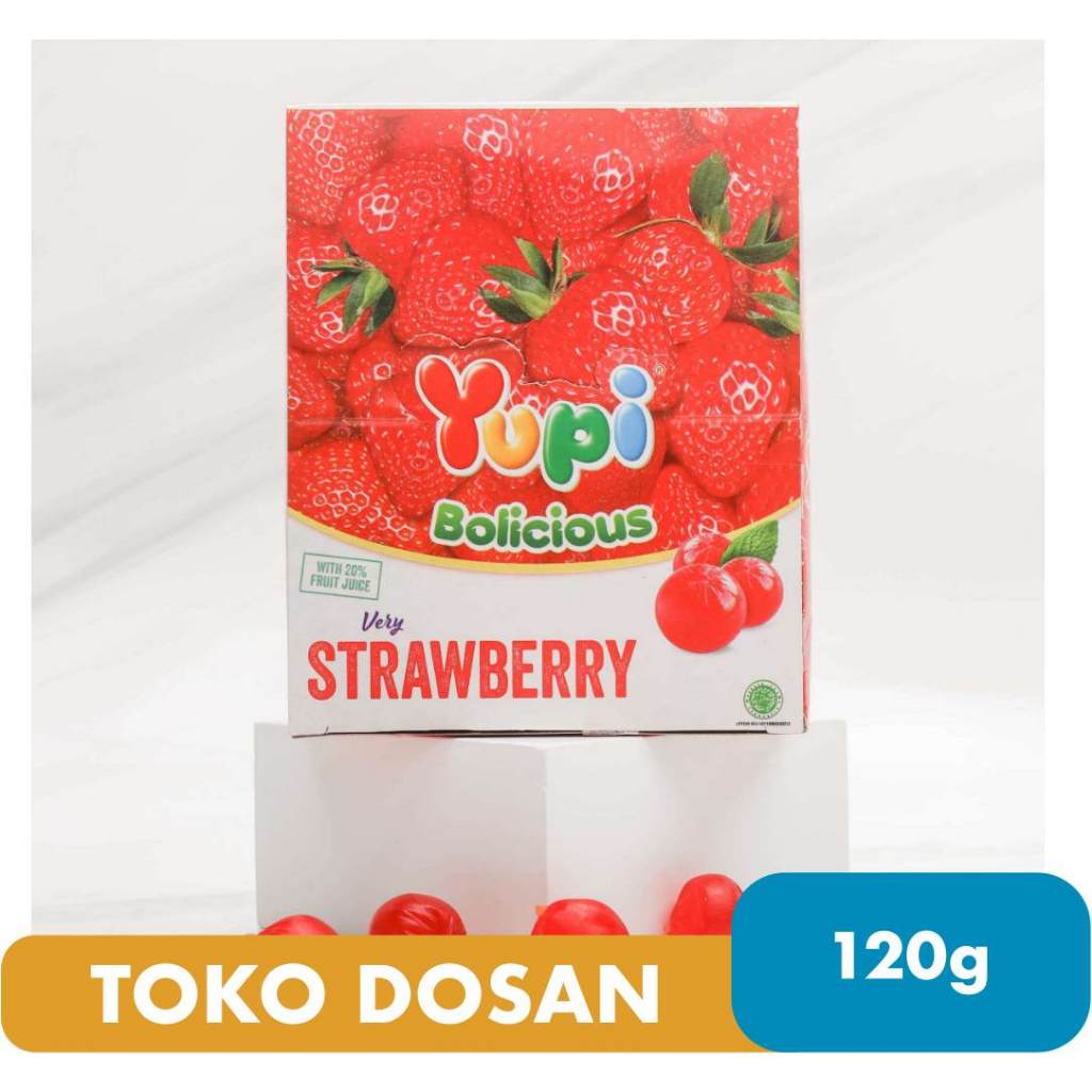 

Yupi Bolicious Strawberry box (isi 24 pcs)