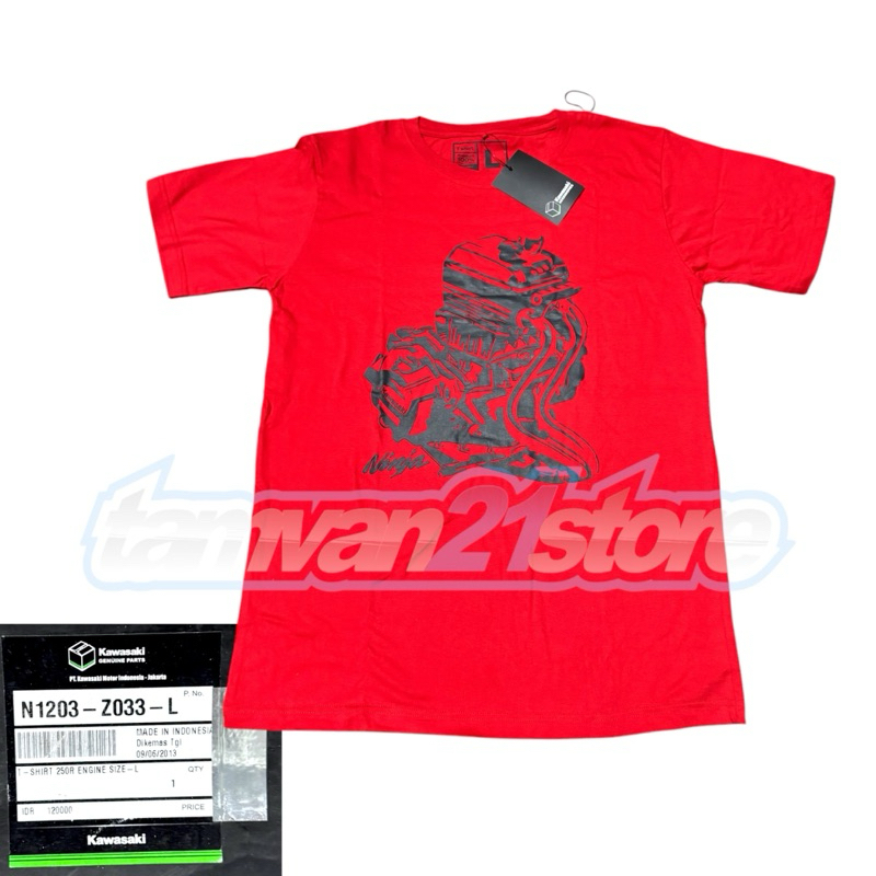 TSHIRT BAJU KAOS NINJA 250R KARBU ENGINE ORIGINAL KAWASAKI