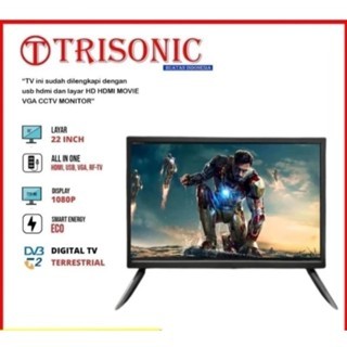 TV LED DIGITAL DVB-T2 TRISONIC 22 INCH TV Digital DVB T2 (Best Seller)