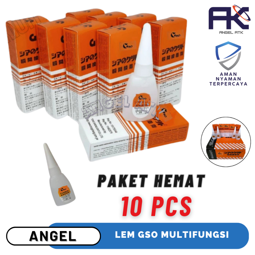 

( Paket Hemat 10 Pcs ) Lem Cair Gso / Perekat Serbaguna / Untuk Besi / Cepat Lengket / Super Murah / Lem Tetes Praktis / COD / Atk Blessing