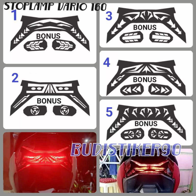 Stiker lampu rem Vario 160cc