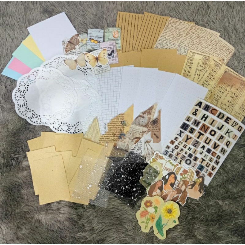 

(min.order ditoko ini 10.000) 65pcs jurnal kit scrapbook/hiasan Scrapbook aesthetic/dekor scrapbook/jurnal kit aesthetic/pelengkap scrapbook