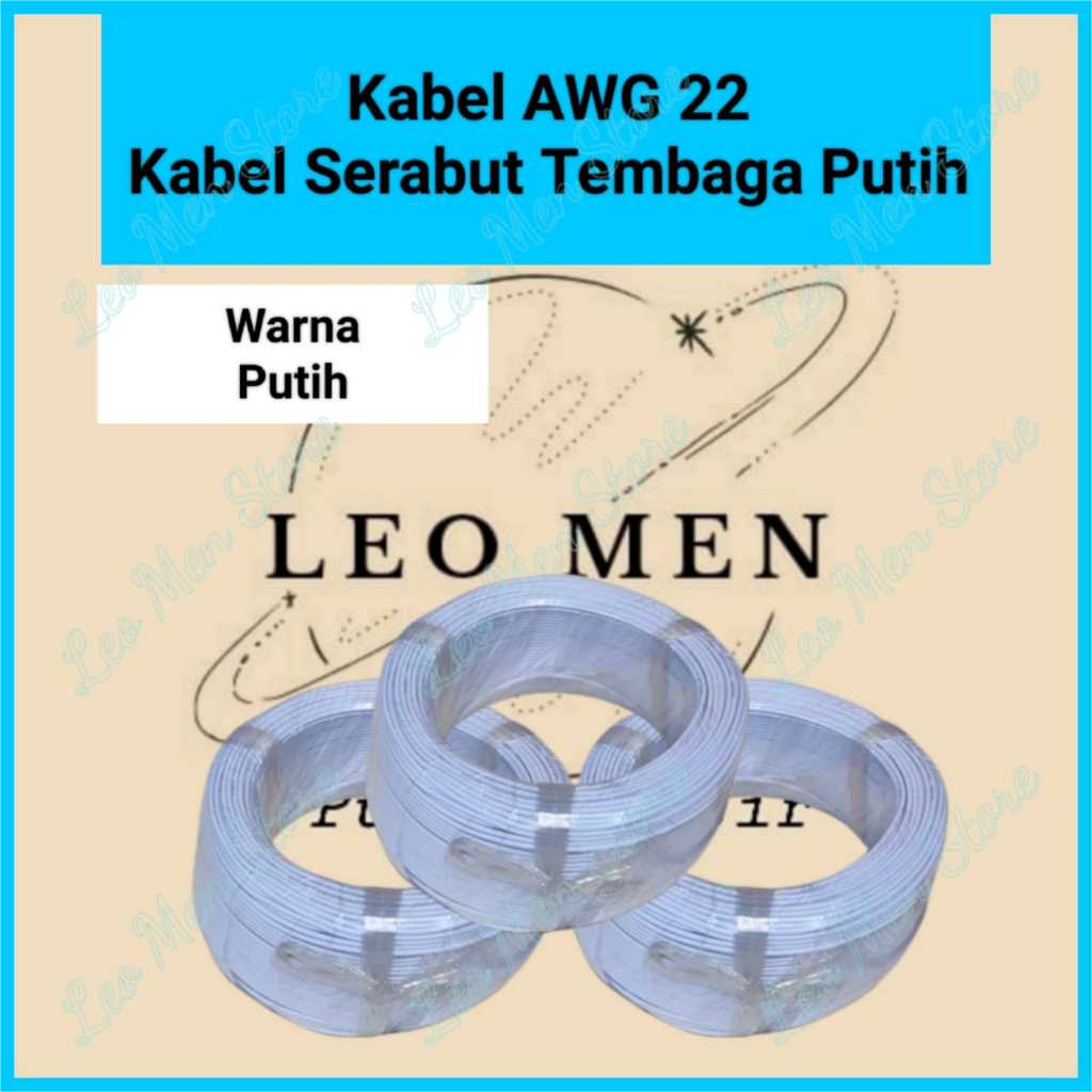 Kabel AWG 22~Kabel Serabut AWG 22~TINNED CU~Tembaga Putih~PUTIH