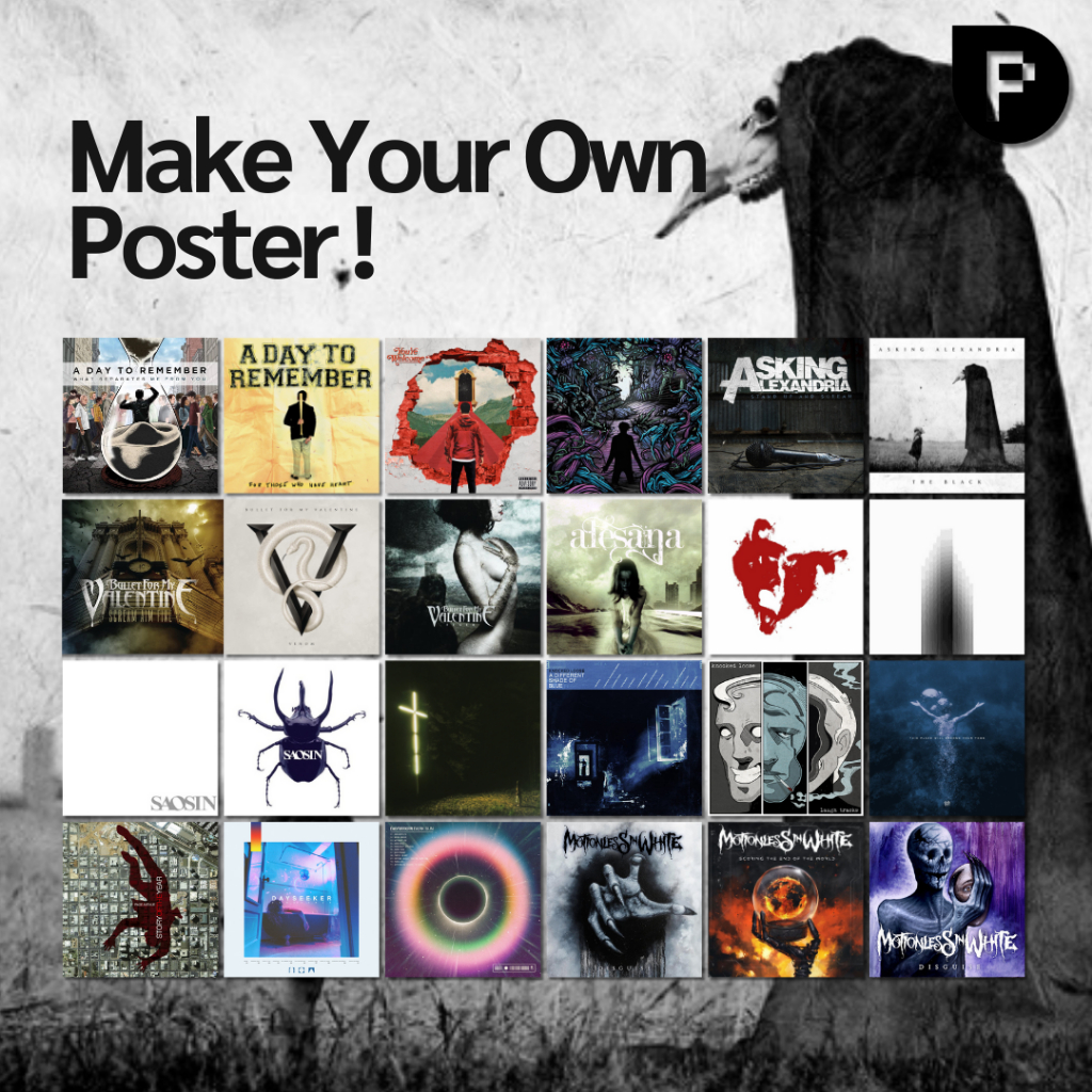 Paket Poster Band Metal Mix isi 24 lembar Edisi Cover Album