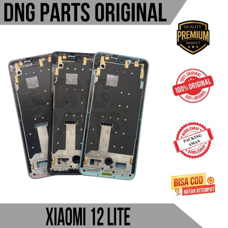 FRAME MIDDLE TULANG TENGAH RANGKA HOUSING LCD XIAOMI 12 LITE MI12 LITE ORIGINAL COPOTAN