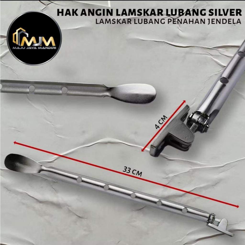 Lamskar Lubang Silver Ramskar Penahan Jendela / Hak Angin Sendok 30 cm