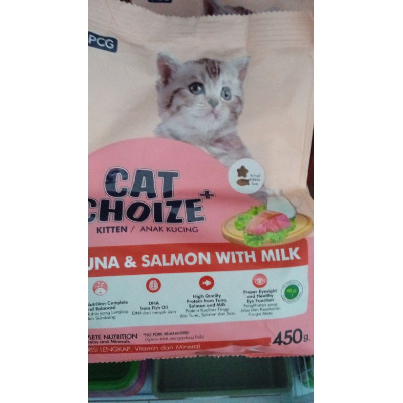 Cat Choize+ Kitten Tuna & Salmon With Milk 450gr