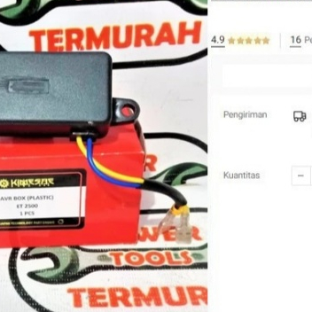 

AVR Generator 2500 Watt Persegi Plastik 2,5 Auto Volt Regulator Genset