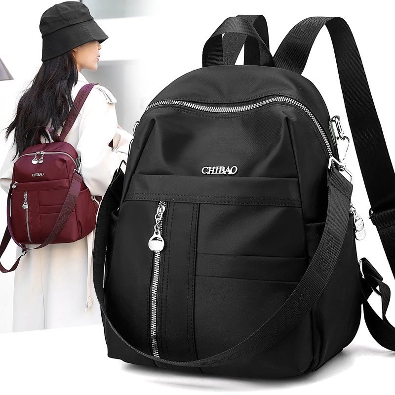 Tas Ransel Wanita 2025 TAS RANSEL KEKINIAN  WANITA TERBARU TAS NILON WATERPROF TAS SEKOLAH KULIAH KE