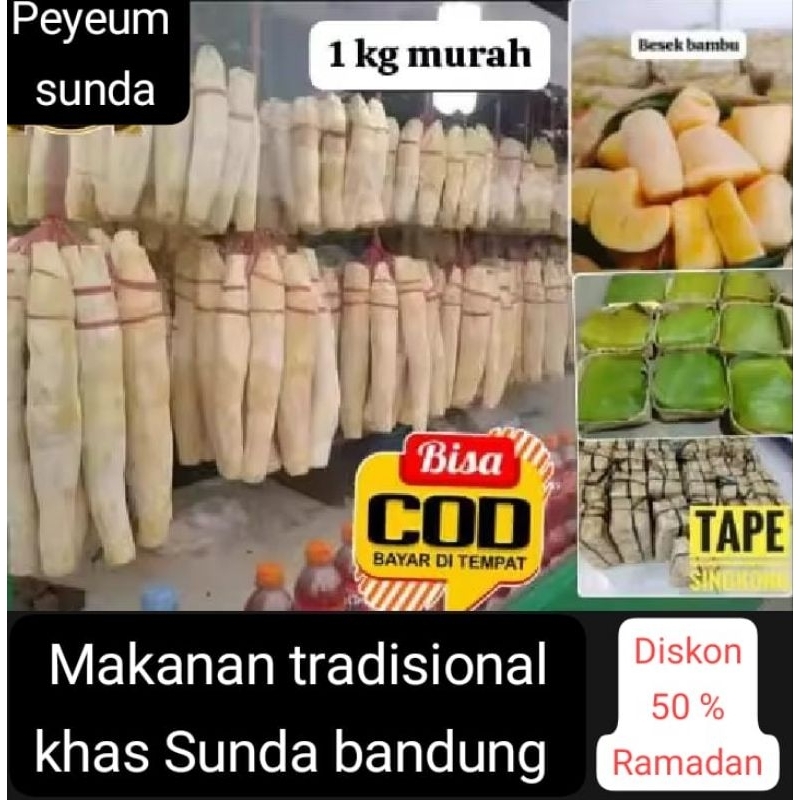 

tape singkong mantega manis 1 kg / peyeum makanan tradisional khas Sunda bandung / Tape singkong mantega kuning alami