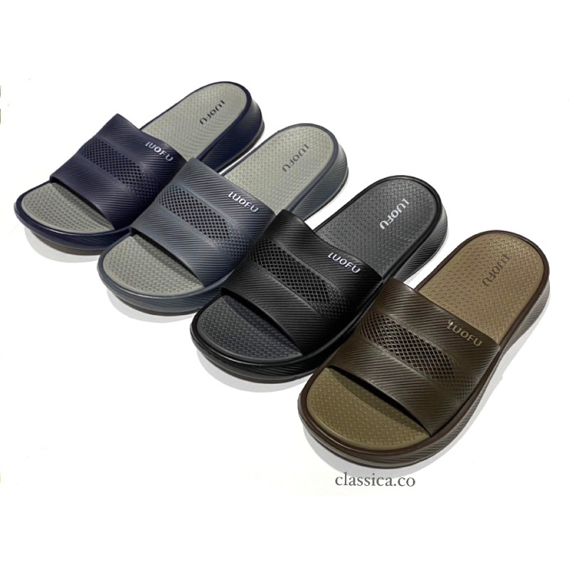 LUOFU sandal luofu selop pria bahan karet eva rubber ringan sendal laki-laki dewasa sendal luofu cow