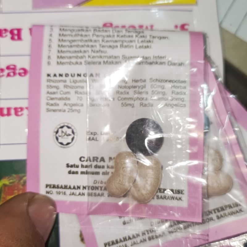 pil tupai jantan asli isi 40 bungkus