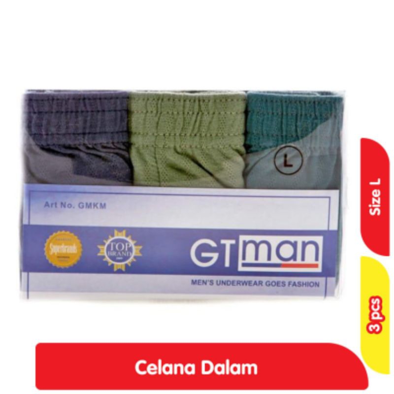 GTman Celana Dalam Pria GMKM Size L 3 pcs