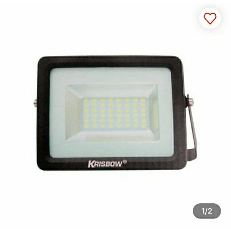 Krisbow Lampu Sorot Led 20 Watt Cool Daylight Ip65 - Hitam