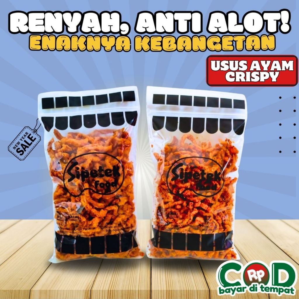 

Usus Ayam Crispy Sultan Kiloan Renyah Premium Bumbu Rempah Melimpah Super Pedas Daun Jeruk Multipack
