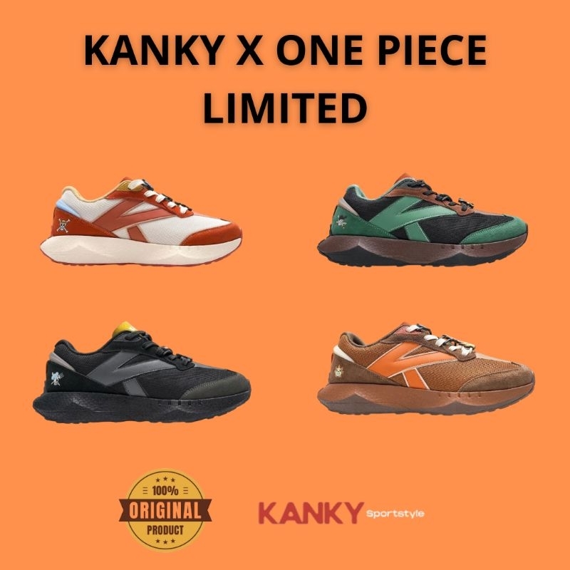 SEPATU KANKY X ONE PIECE X TAHI LALATS (LUFFY/ZORRO/SANJI/SUNNY)