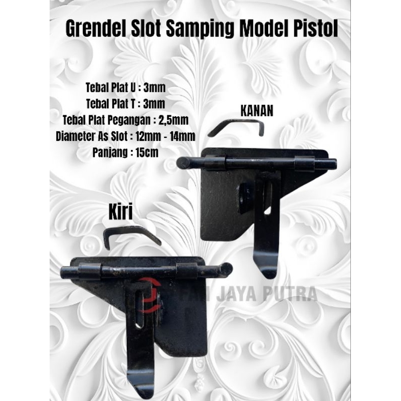 Grendel Slot Samping Model Pistol | Grendel Samping Pintu Besi Pintu Kayu