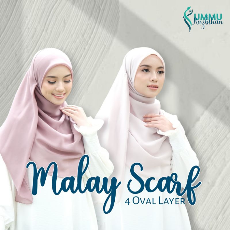 Ummu Ruzbihan || Malay Scarf 4 Oval Layer | Ukuran 130x130 cm | Polycotton Premium