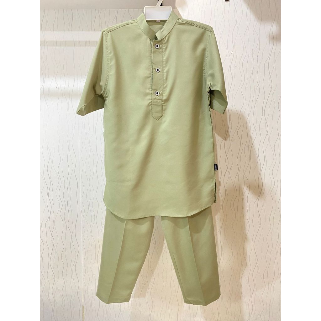 "FATAN" Baju Setelan Koko Kokoh Anak Laki Laki Bju Busana Muslim Anak Cowok Stelan Usia 4 5 7 10 12 