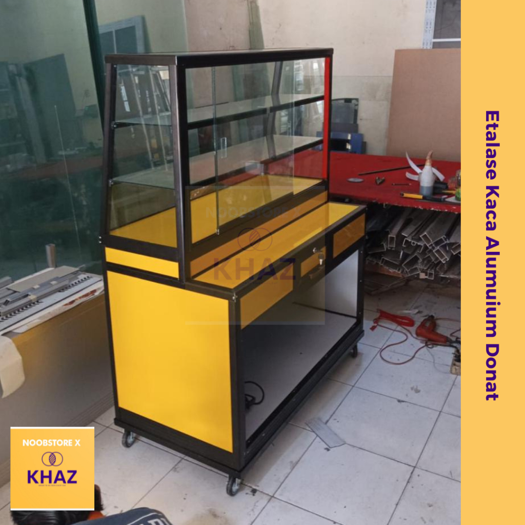Etalase Kaca Alumunium Donat/Kue Basah