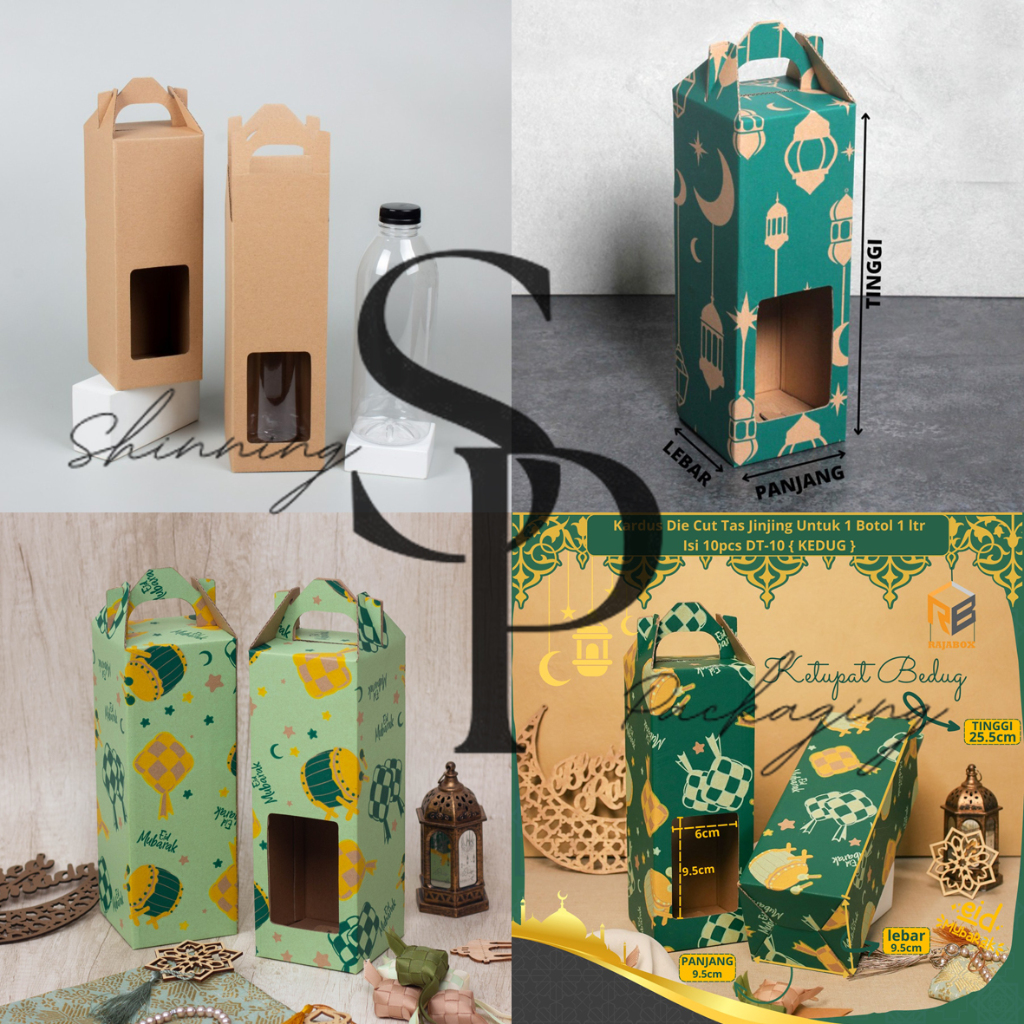 

( 10pcs) Kardus Die Cut Dus Jinjing isi 1 Botol 1 Liter ukuran 9.5x9.5x25.5 cm Box Packaging Parcel Hampers Kotak Botol 1 L