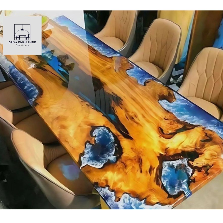 meja resin/meja terbaru/meja kayu/meja ruang tamu/meja lesehan/meja custom/meja kayu kombinasi resin