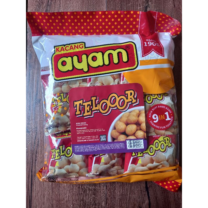 

Kacang telur teloor cap ayam oleh oleh khas Makassar 9in1