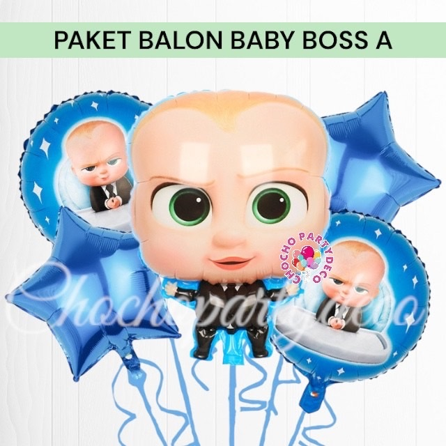 Paket Balon BABY BOSS A / Dekorasi Ulang Tahun Baby Boss