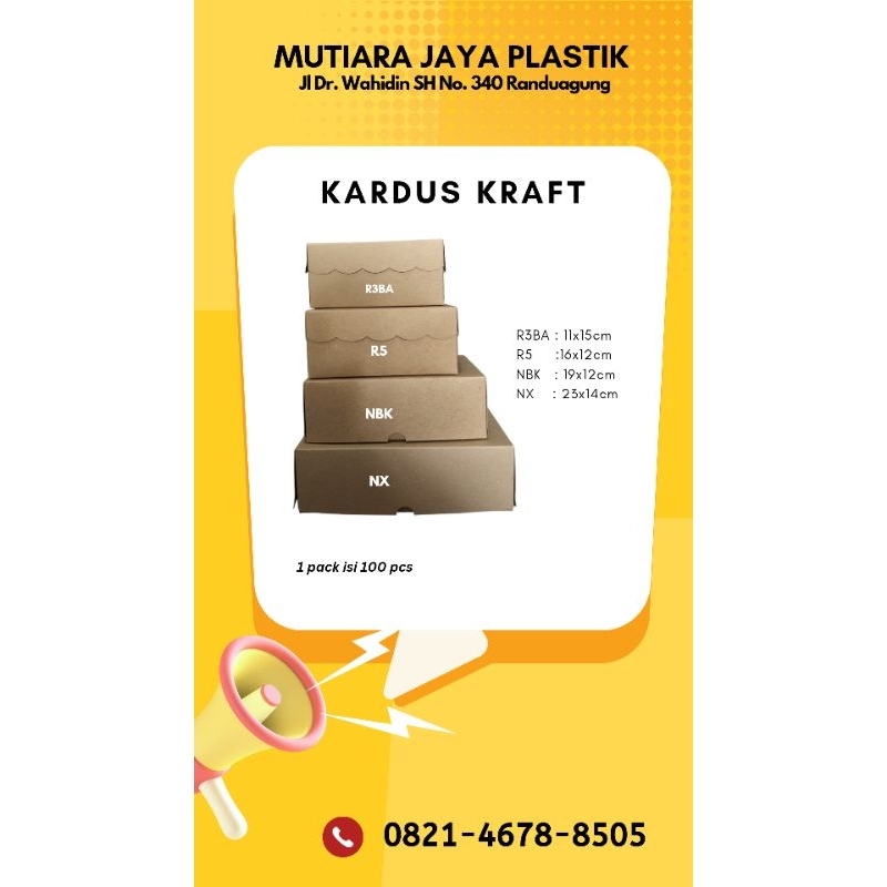 KARDUS COKLAT | KARDUS KRAFT | KARDUS MAKAN