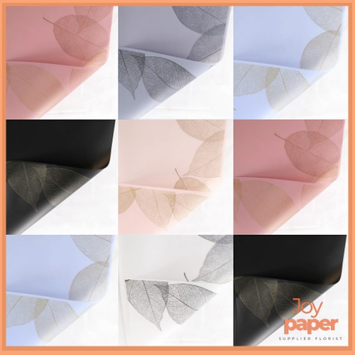 

FLower wrapping paper cellophane kertas buket motif daun KB6065