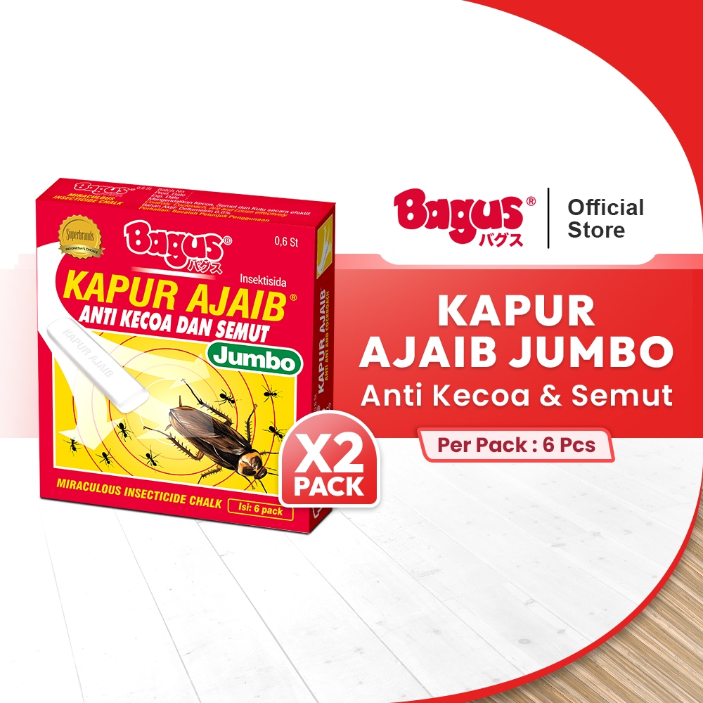 [Twin Pack] Bagus Kapur Ajaib Jumbo 2 Packs (6 Pcs/Pack) - Anti Kecoa & Semut