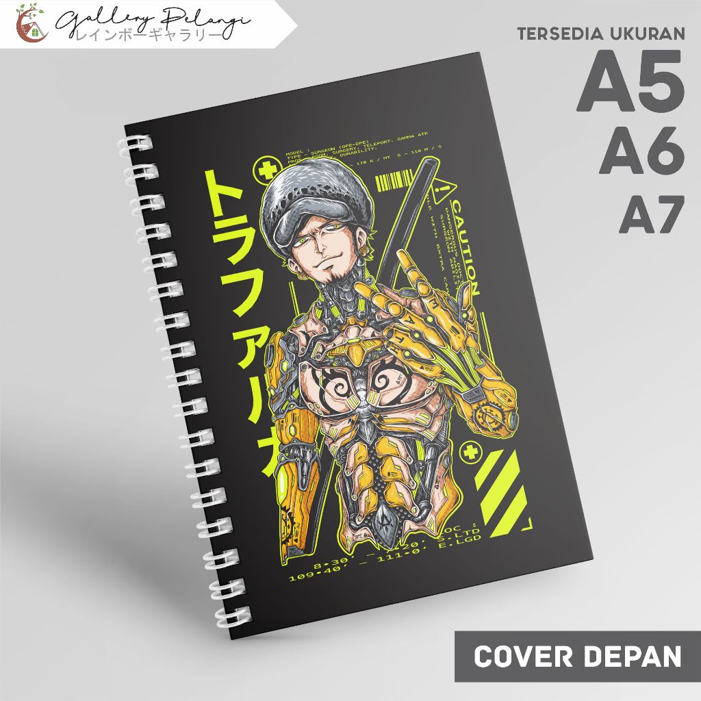 

Notebook Spiral A5 A6 A7 Japan Anime One Piece trafalgar law sketchbook