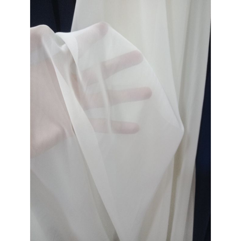 kain sifon polos premium - harga 0,5/m - bahan sifon ceruty premium - kain sifon selendang - sifon p