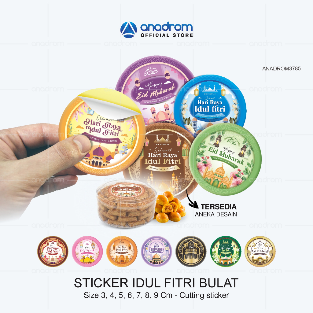 

[1 pack] Stiker Label Ucapan Idul Fitri Bulat | Sticker Toples kue lebaran Bulat | Stiker Toples Kue Kering Idul Fitri Bulat | Stiker Toples Lebaran Idul Fitri | Stiker Hampers Idul Fitri | Anadrom 3785