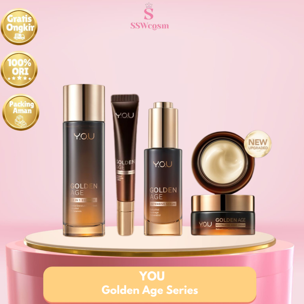 YOU Skincare Golden Age Day  Cream Night Cream Serum Toner Facial Wash Eye Cream