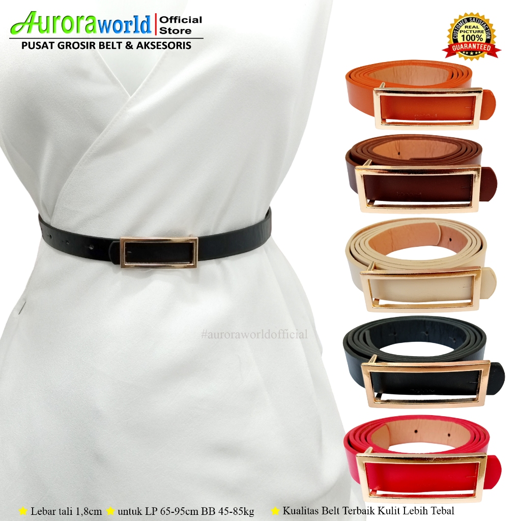 Auroraworld Ikat Pinggang wanita fashion / belt / gesper kulit untuk dress gesper perempuan kekinian