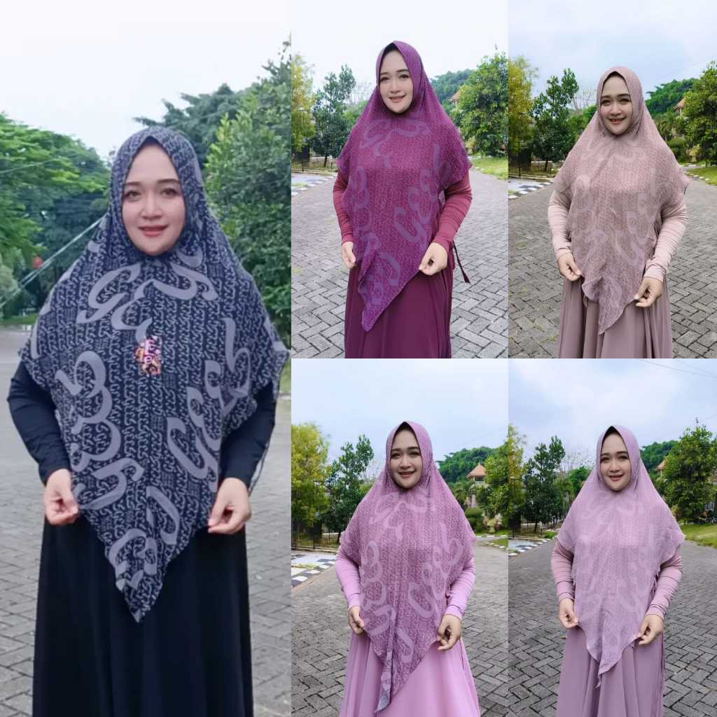 Khimar Ceruty Printing Anisa KH263 Gallery Syarifah (Apabila Stock Habis Bisa di PO Ulang)