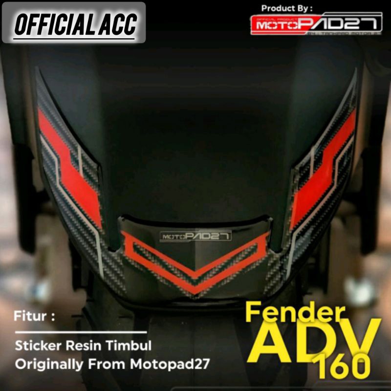 Stiker Spakbor Depan ADV 160 Sticker ADV 160 Cover Spakbor Depan ADV 160 Resin COD