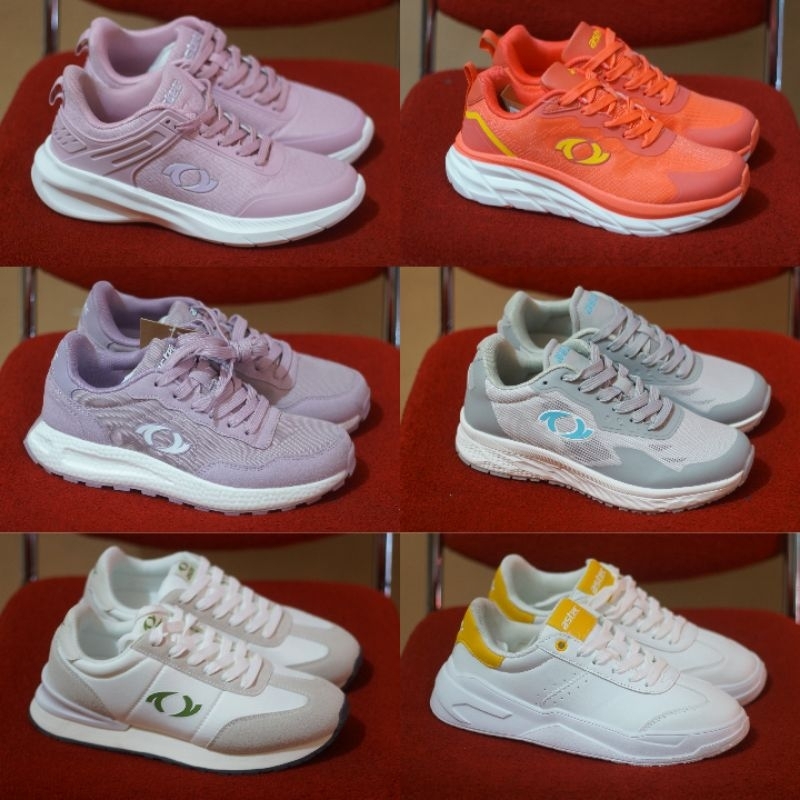 SALE SPORT STATION SEPATU RUNNING ASTEC WOMEN WANITA MAROON WHITE GREY ORIGINAL