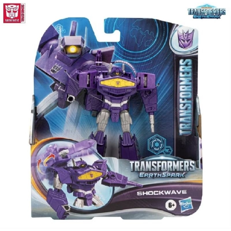 TRANSFORMERS EARTHSPARK WARRIOR SHOCKWAVE ACTION FIGURE MAINAN KOLEKSI ANAK ORIGINAL HASBRO