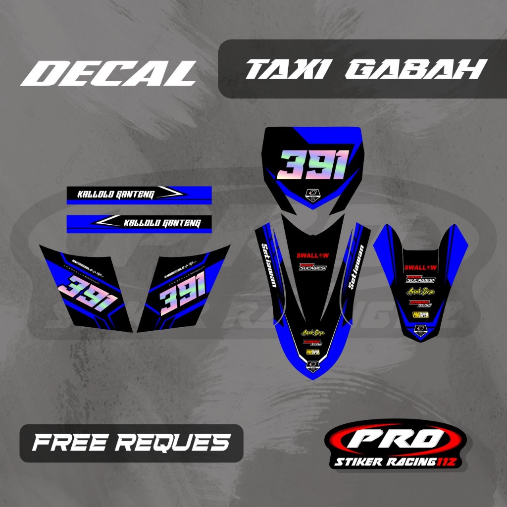 decal ojek gabah stiker gabah stiker yz decal motor angkut gabah