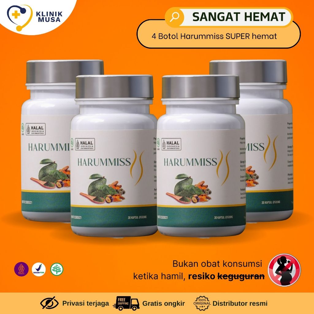 4 Paket Harummiss  Obat Telat Dateng Bulan Telat Menstruasi 500mg