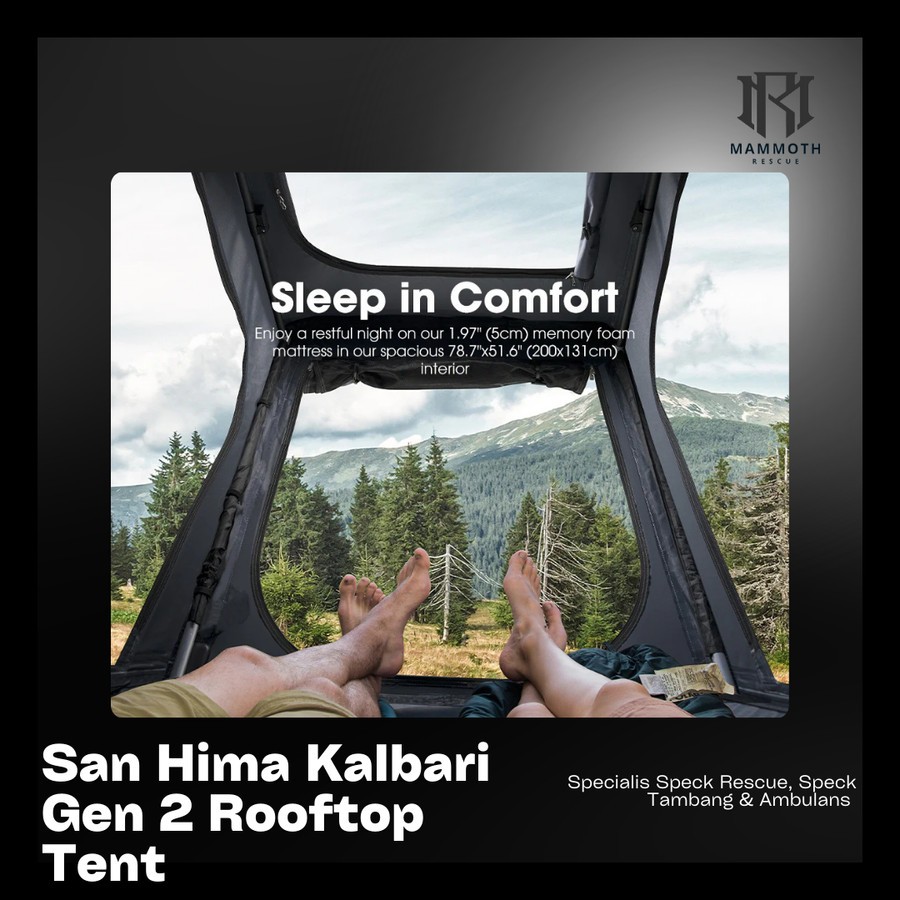 Tenda Atas Atap Mobil San Hima Kalbarri Roof Top Tent Hardshell