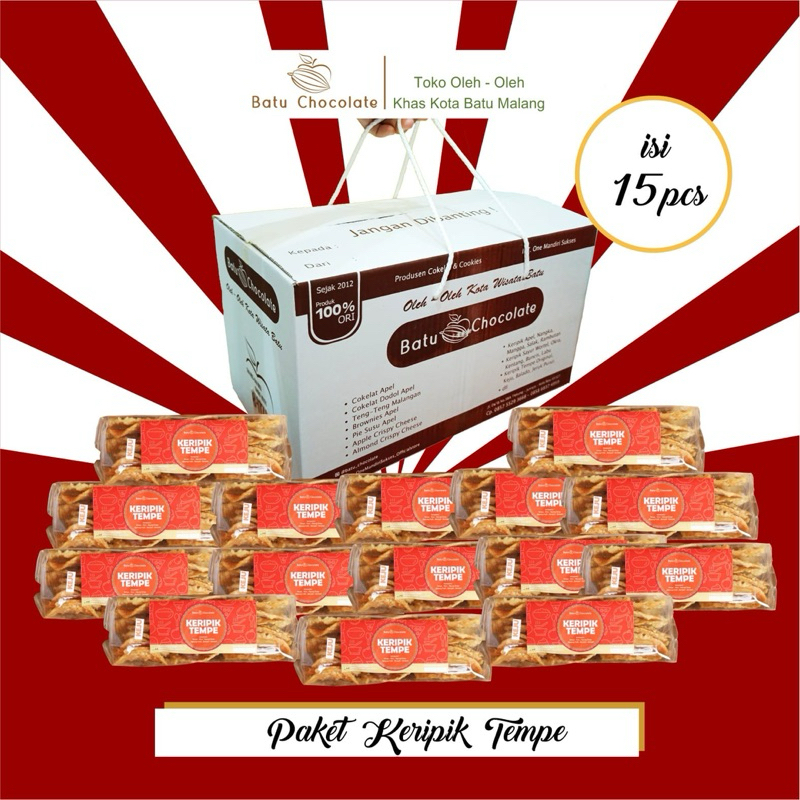 

Paket Oleh oleh - Paket Keripik Tempe Isi 15 pcs Dengan Box Oleh Oleh Khas Batu Malang