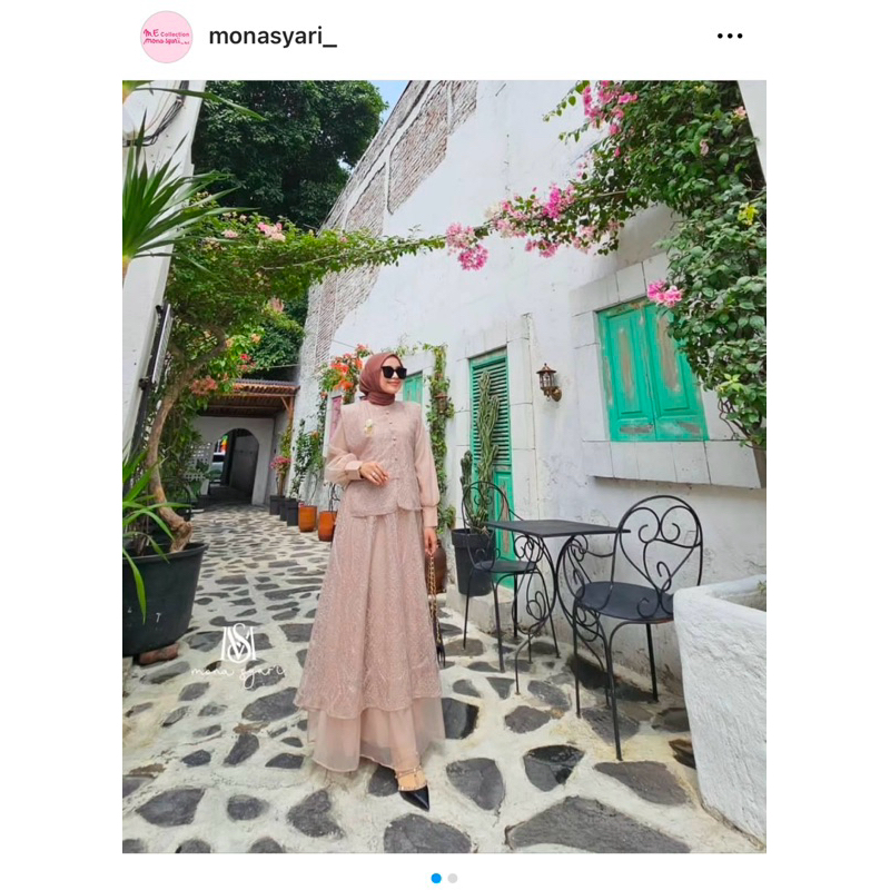 Mona Syari gamis set outer