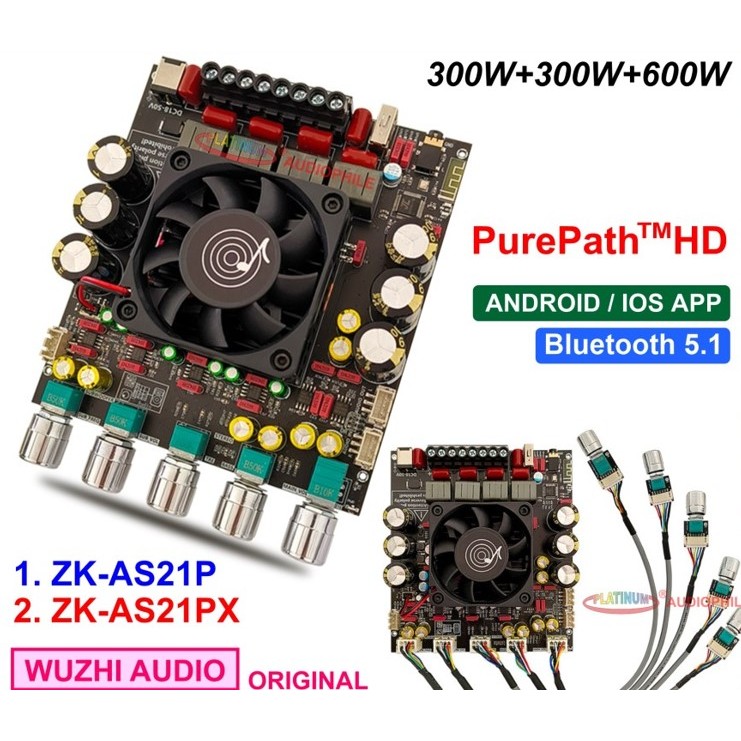 PA3255 Amplifier Class D 2.1 CH Bluetooth 5.1 Hifi Amplifier ZK-AS21P