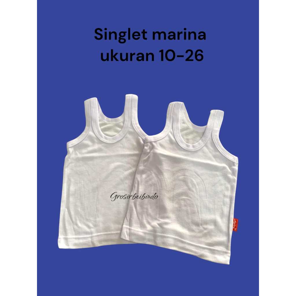 [12 PCS] SINGLET MARINA HING - KAOS DALAM ANAK/REMAJA/DEWASA MURAH CEWEK/COWOK