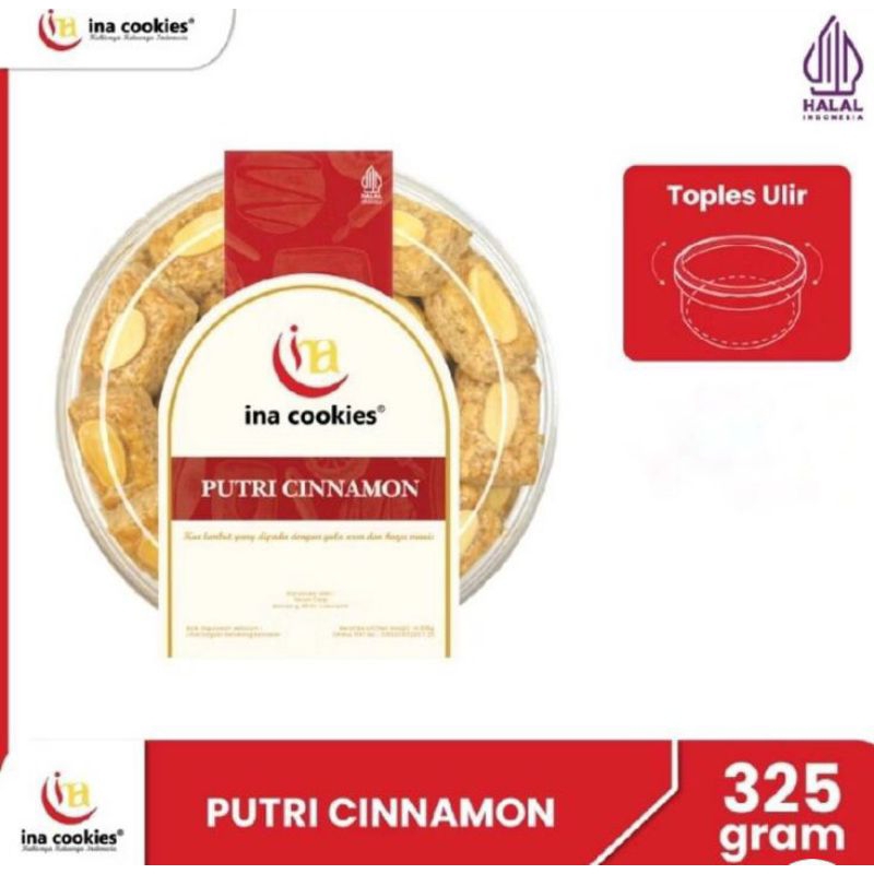 

Ina cookies Toples kue kering Putri cinnamon reguler kue kering lebaran murah JAKARTA