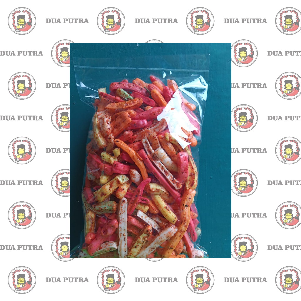

Kerupuk Seblak Beton Kering Pedas 250gr Snack Dua Putra